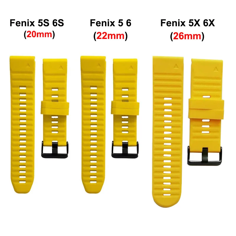 26 22mm Sports Silicone Watchband Straps For Garmin Fenix 7X 7 6X 6 6S Pro Easyfit Wriststrap Fenix 5 5X 3HR Smartwatch Bracelet