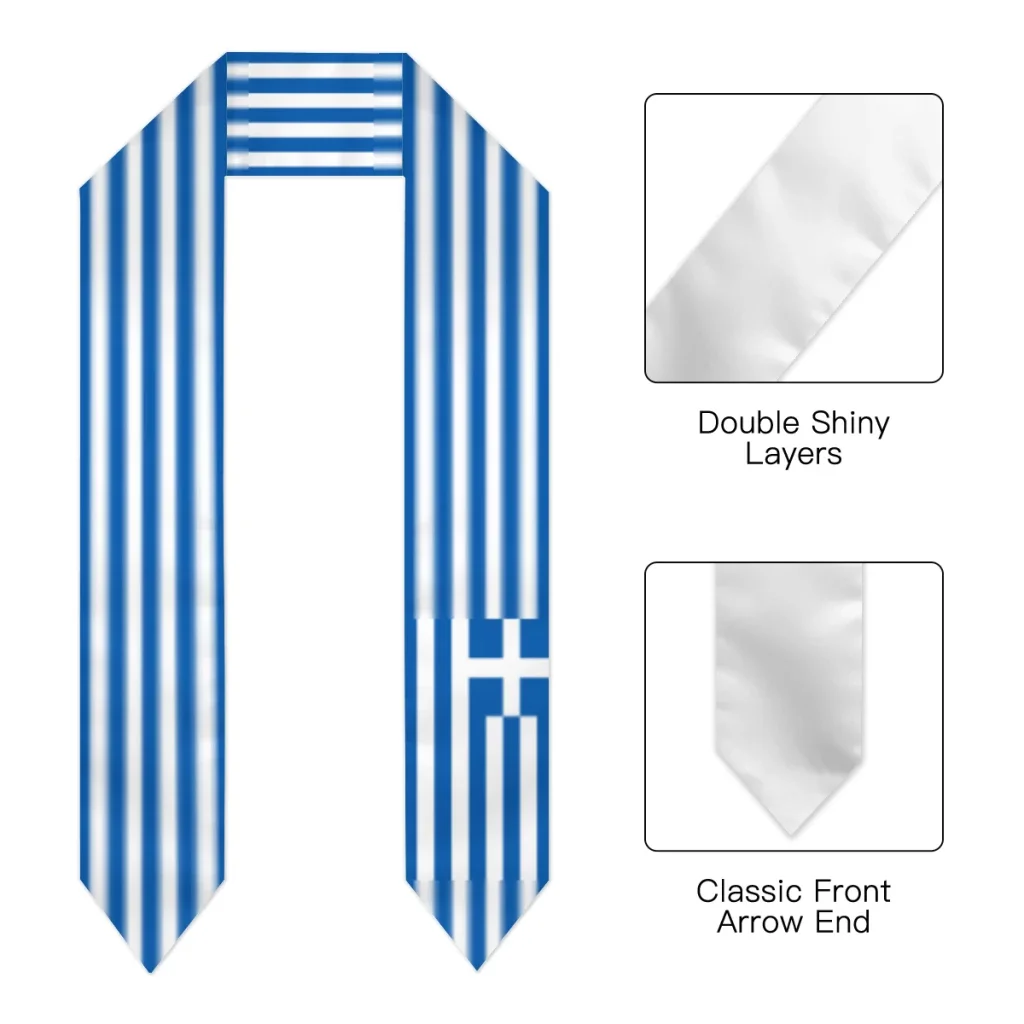 Abschluss Schärpe Griechenland Flagge cool griechischen Schal Schal gestohlen Saphirblau mit Streifen Junggesellen kleid Zubehör Band 180*14cm