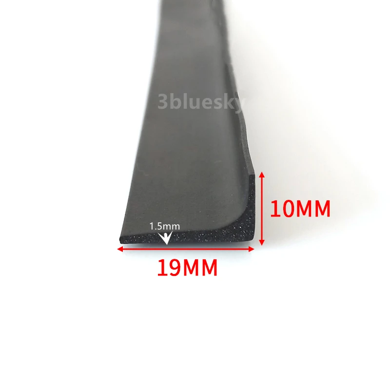 Custom Rubber Angle Corner Protecor Edge Encloser Shield Collision Avoidance Gasket V Strip 19x10mm Black