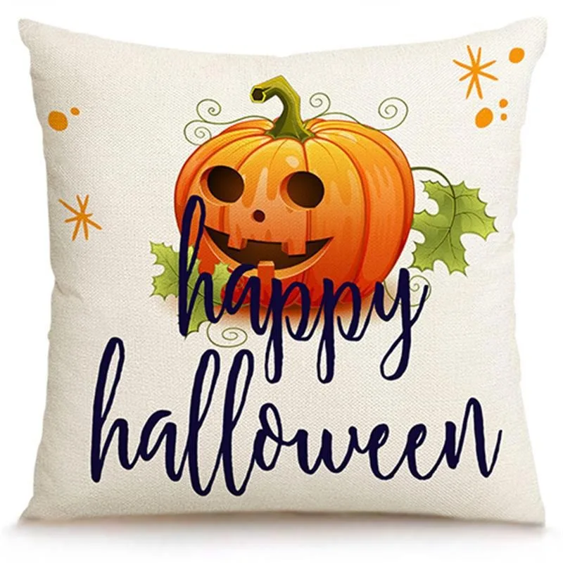 Halloween Pillow Covers 45x45cm Set of 4,Party Ornament Indoor Outdoor Decoration Throw Pillows Cases for Bed Living Room Couch