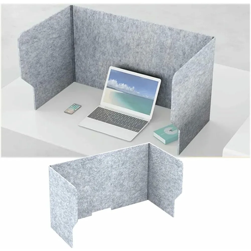 

Desk Privacy Panel Freestanding Desk Dividers Desk Panel Sound Absorbing Panels, Reduces Noise and Visual （100CM/39IN）