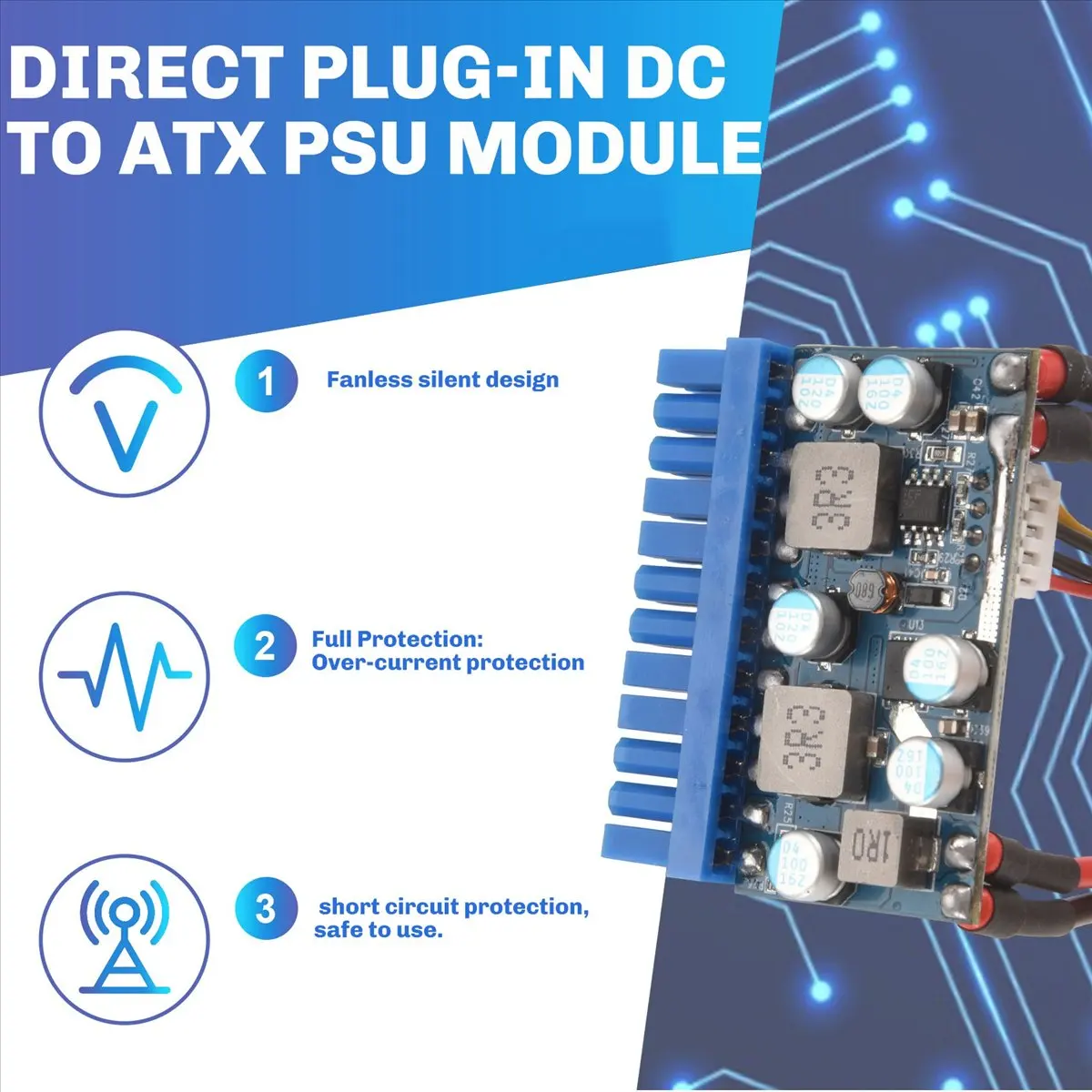 L77A تيار مستمر 12 فولت 300 واط 24Pin ATX اللوحة موصل صغير ITX امدادات الطاقة تيار مستمر إلى ATX PSU وحدة لألعاب الكمبيوتر الشخصي #6