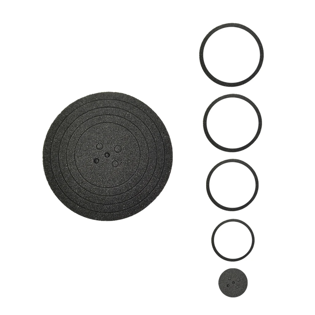 60Pcs Black EVA Pad 21mm/26mm/31mm/36mm/41mm Ring Gaskets for Round Coin Capsules (Capsules Not Included)