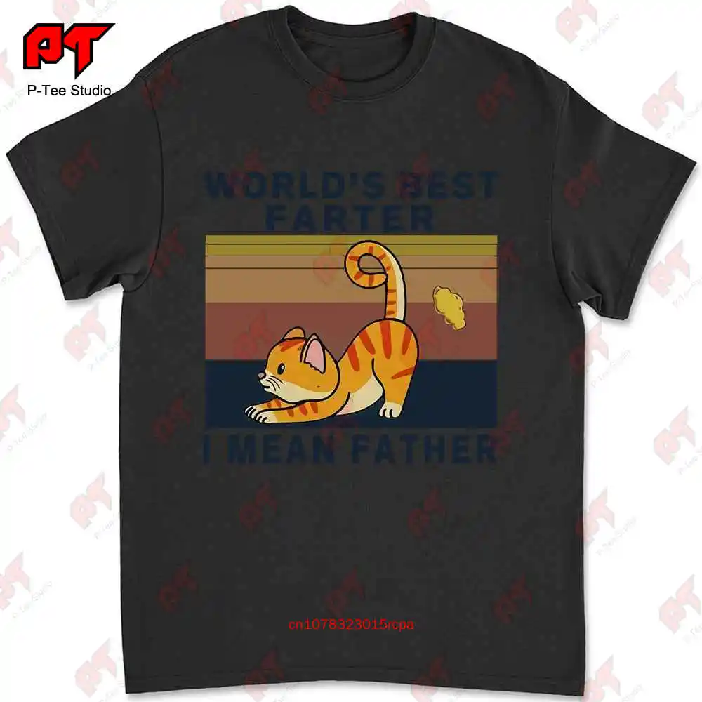 

Cat World'S Best Farter I Mean Father Funny T-shirt PGQ9