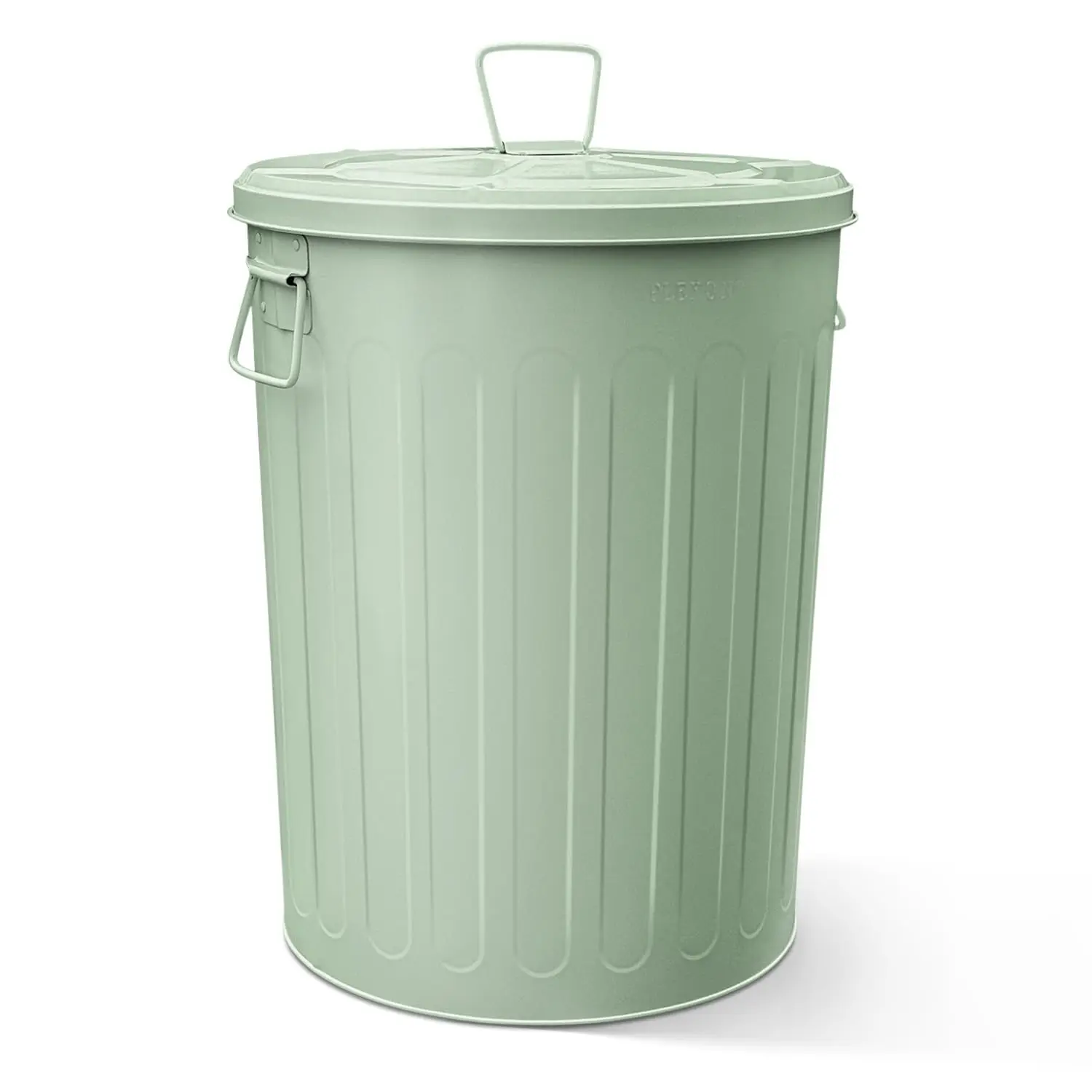 20 Gallon Metal Trash Can with Lid Outdoor Large Trash Bin Steel Garbage Can for Garage Patio Farmhouse Bucket Bird Seed Storage