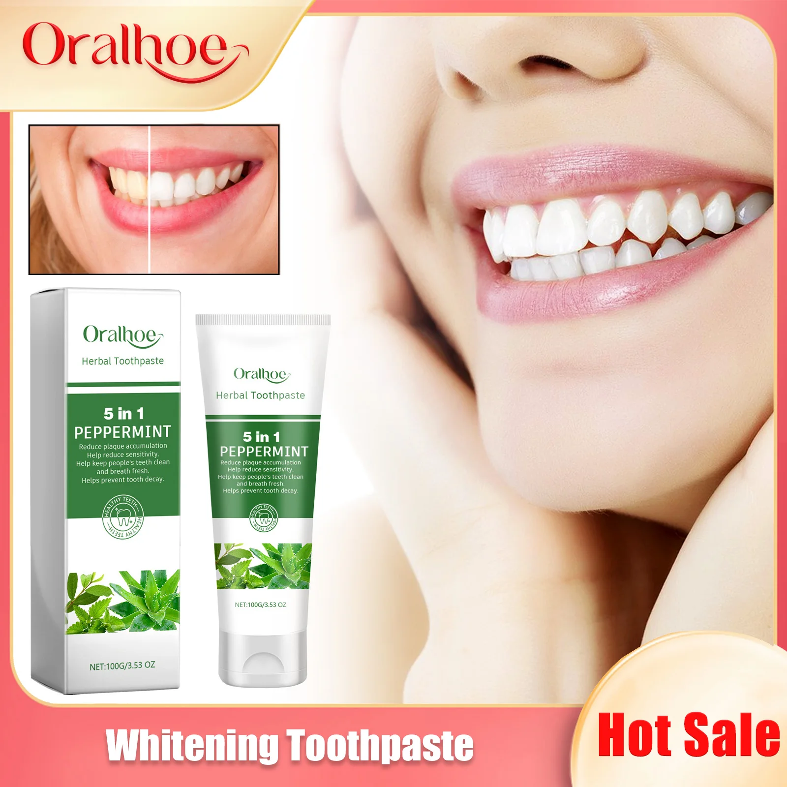 

Whitening Toothpaste Remove Yellow Teeth Stains Plaque Bleaching Foaming Fresh Breath Anti Cavity Odour Hygiene Care Dentifrice