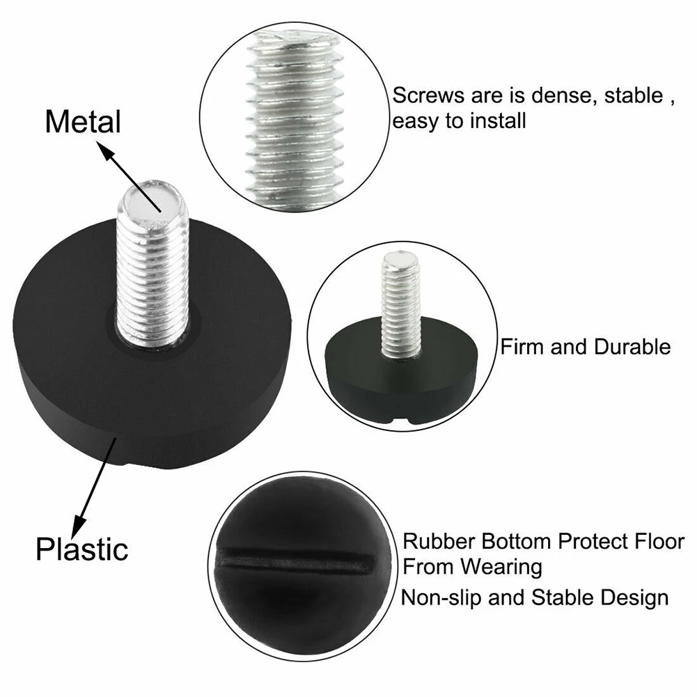20 Pcs Screw On Type FurnitureTable Chair Glide Leveling Foot Adjuster M6