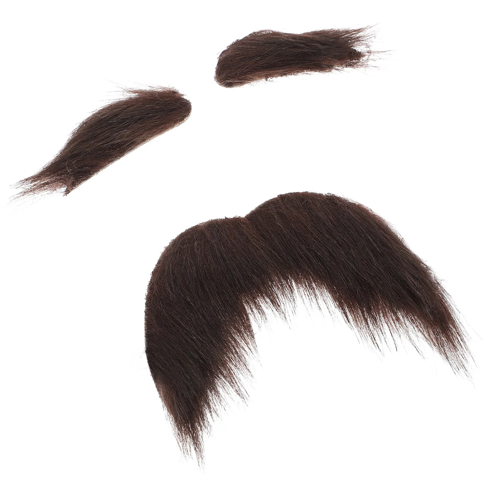 1Set Fake Beard Mustache Eyebrows Cosplay Set Man Costume Prop Self-Adhesive Accessory for Party Theatrical Halloween