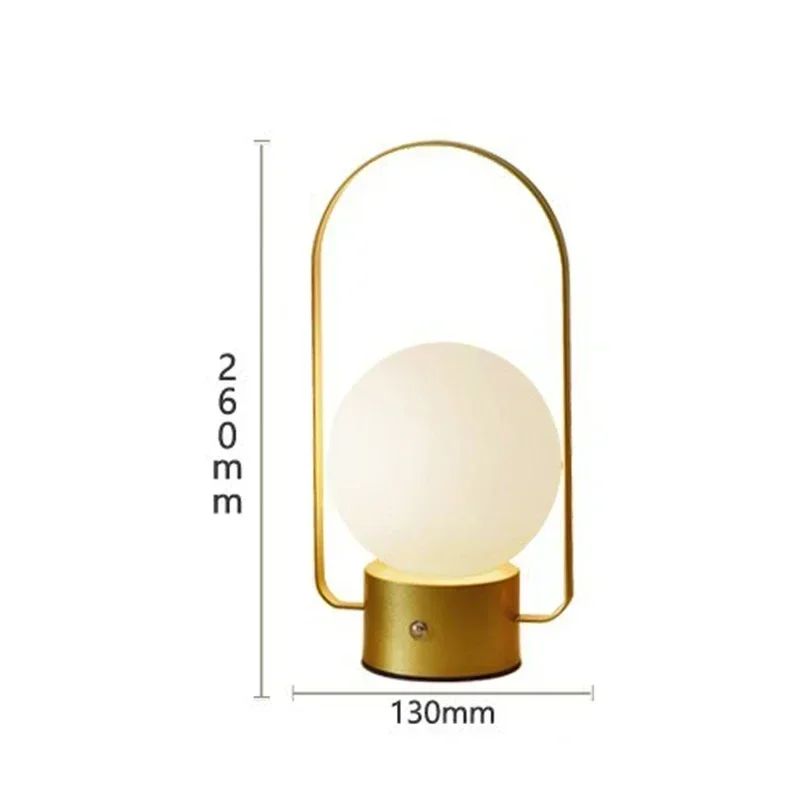 LED Outdoor Camping Portable Desk Lamp Bedroom Bedside Lamp Atmosphere Decoration Touch Three Color Infinite Dimming NightLight