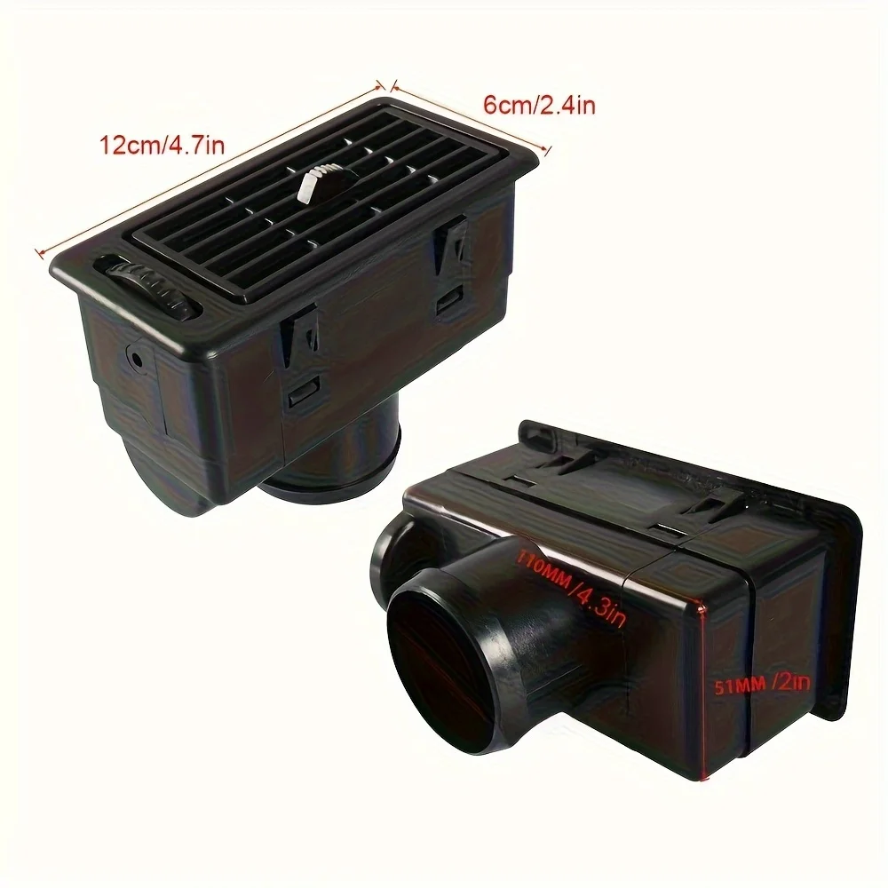 Car Air Conditioner Air Vent A/C Dashboard Air Outlet Ventilation And Defrosting For Car RV ATV Truck Trailer Camper Motorhome