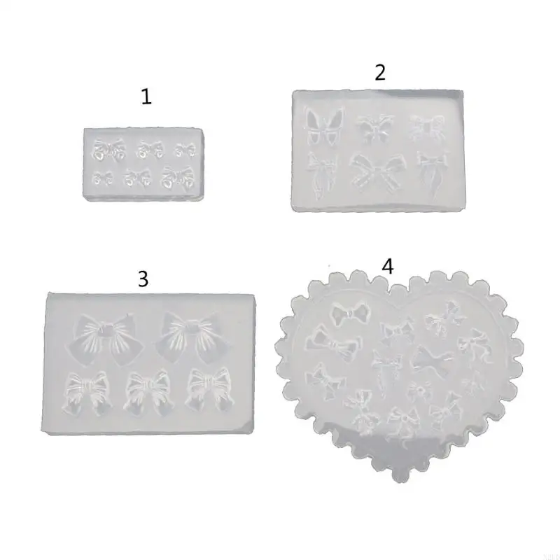3D mini bowknot stampo silicone intaglio intagliato intagliato stampo gel utensili manicure n2ud
