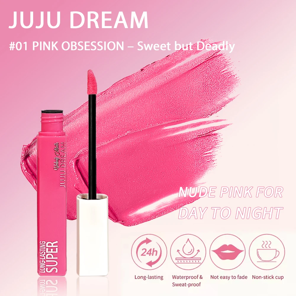 ノンスティックカップ口紅ピンクブラックダークパープル長期持続リップグロスマットベルベット仕上げ色あせに強い防水リップ