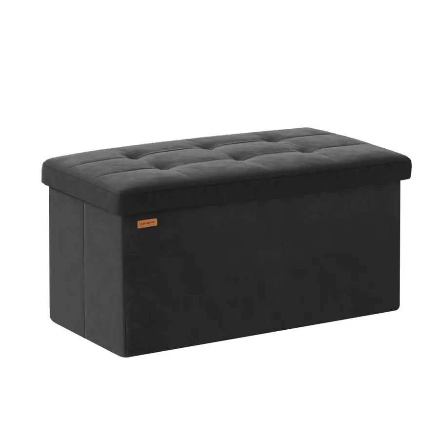 

Storage Ottoman, Velvet Storage Bench, Footrest, Removable Divider, for Living Room, Bedroom, 15 x 30 x 15 Inches, 660 lb Load C