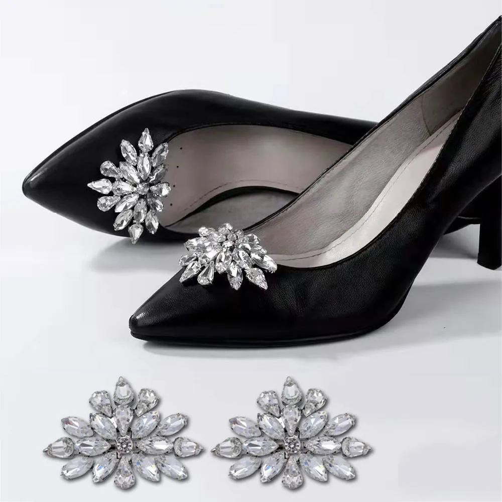 1 PC Women High Heel Rhinestone Shoe Clip Wedding Bridal Removable Elegant Charms Shoe Buckles Upper Decoration Accessories