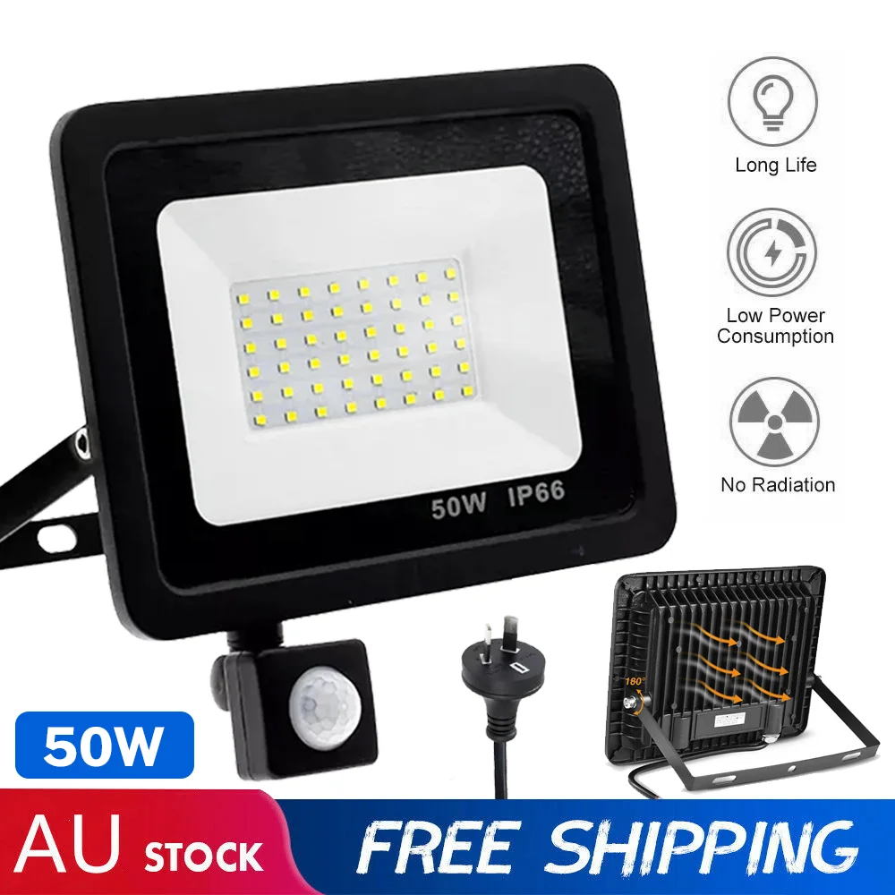 LED Flood Light 30W 50W 100W 150W 200W 300W Outdoor Security Garden Lamp Security Lights IP66 Waterproof