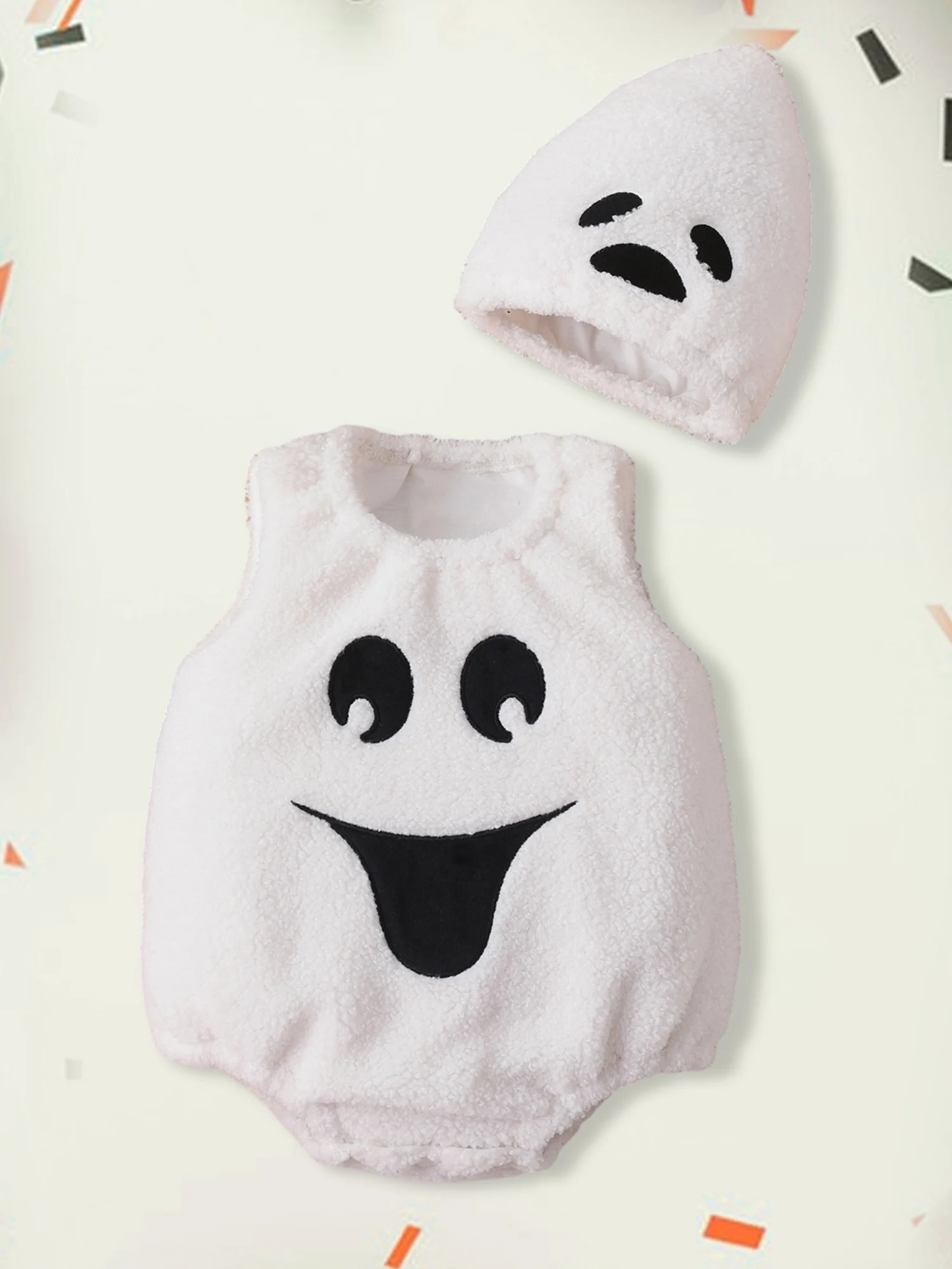 Lindo disfraz de araña de calabaza mono sin mangas con diadema traje de Halloween para bebés niños pequeños