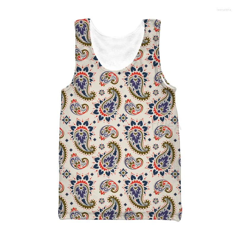 

Paisley Mens Tank Tops Fashion Vest 3d Print Unisex Fitness Men Tank Tops Sleeveless T-shirts Funny Streetwear Sports Apparel