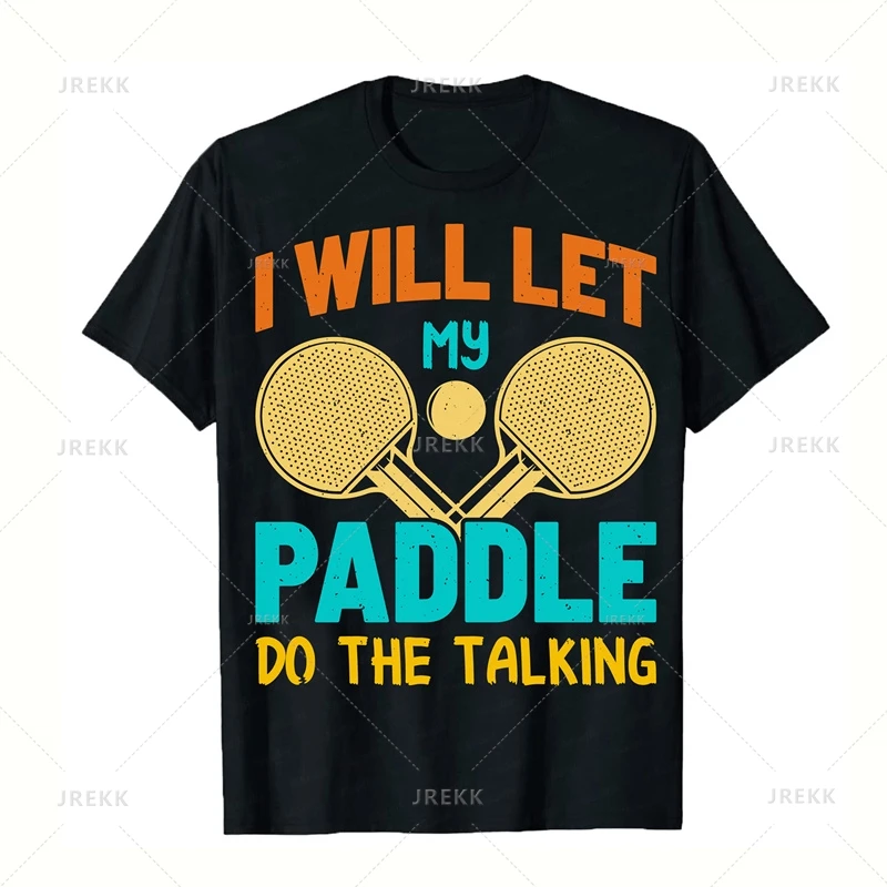 Fashion Table Tennis Graphic T-shirt For Men Kids 3d Printed PingPong T Shirt Gym Fitness Short Sleeves Tees Oversized Tops