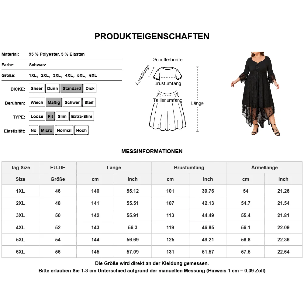 Plus Size Black Women's Dress 2024 Autumn Large Size Gothic Lace Halloween Dress Korean Fashion Oversized Slim Female Clothing