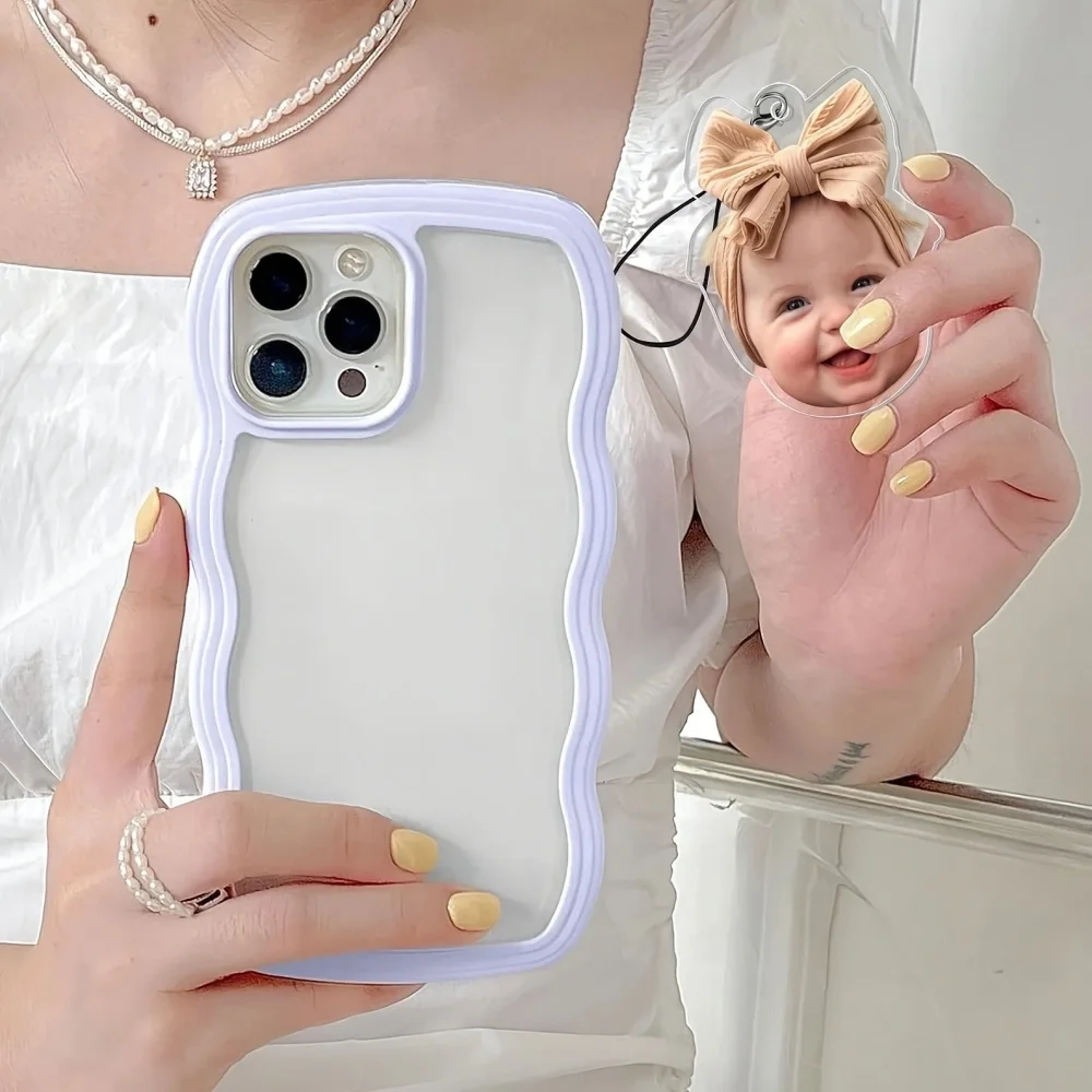 Custom Photo Phone Charm, Personalized Photo Phone Charm,Mother's Day Gift for Mom, Portrait Buckle Head Charm Phone Accessories