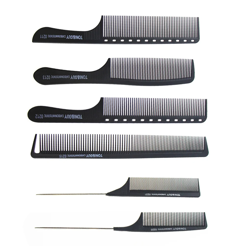 6 Pcs Hair Shearing Tools Haircut Comb Anti-Static Combs High Temperature Resistance Supplies