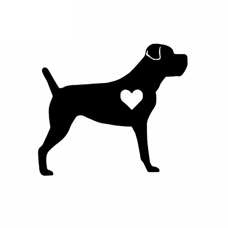 ملصق سيارة شخصي PVC ملصق تزيين قصب كورسو ليل هارت غير مقطوع على شكل كلب ملحقات السيارة ملصق أسود/أبيض ، 14 سنتيمتر * 13 سنتيمتر
