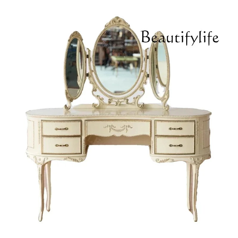 

Y Aesthetic Girls Vanity Table Mirror Storage Nordic White Vanity Table Makeup Drawers Penteadeira De Maquiagem Bedroom Furnitur