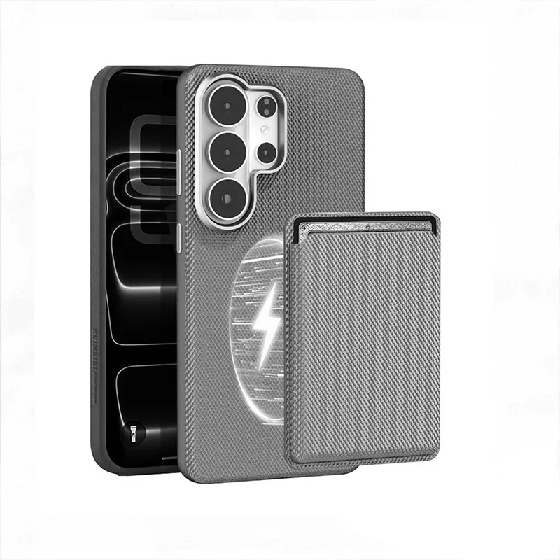 Woven Fabric Textured Case for Samsung Galaxy S26 Ultra  S25 S24 with Magnetic Card Slot Holder Pocket Anti-Slip Business Style