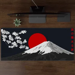 Large size gaming mouse pad Japan Mount Fuji Sakura gaming computer mouse desk mat floor mat edge-locking office keyboard mat