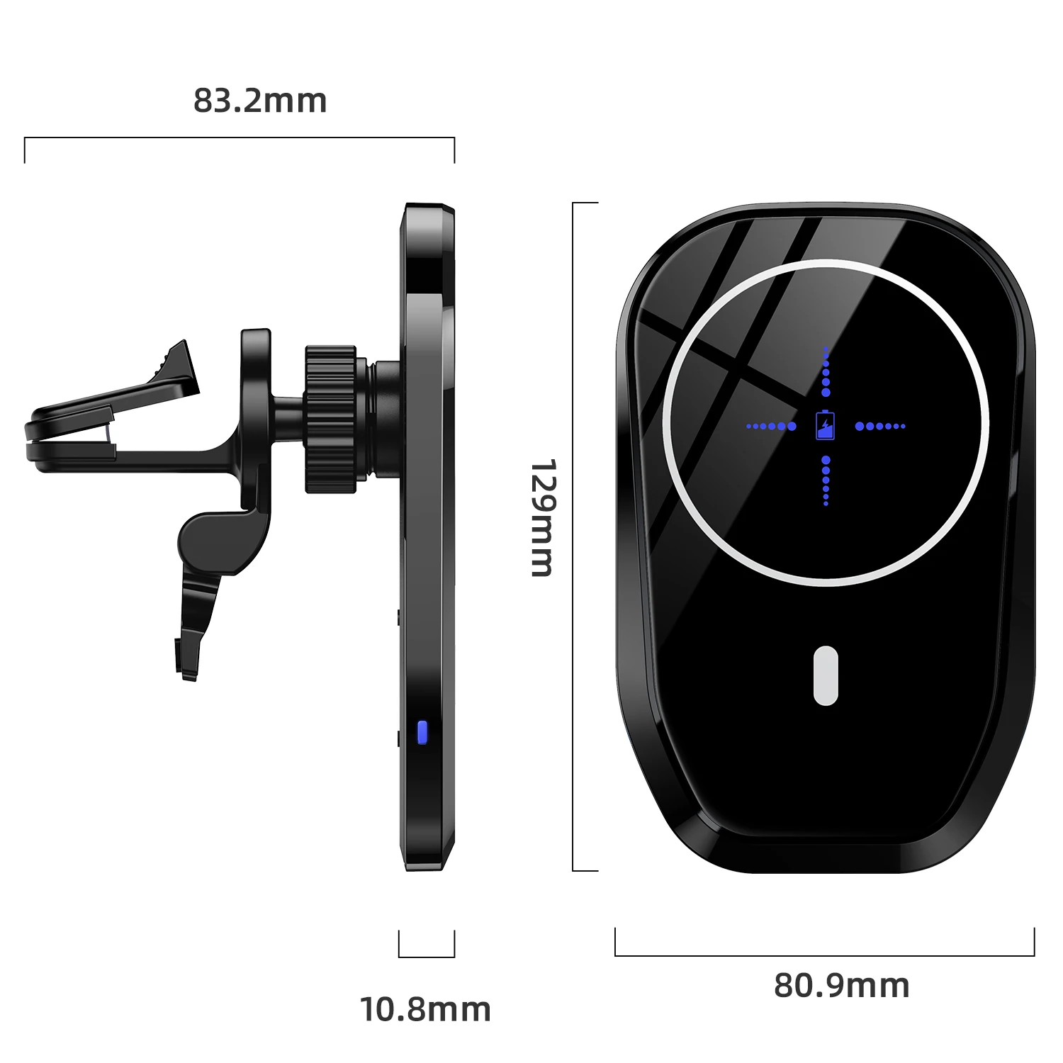 Magnetic Wireless Chargers for Car, Air Vent Stand, Phone Holder, Mini QI Fast Charging Station, iPhone 12, 13, 14 Pro Max,