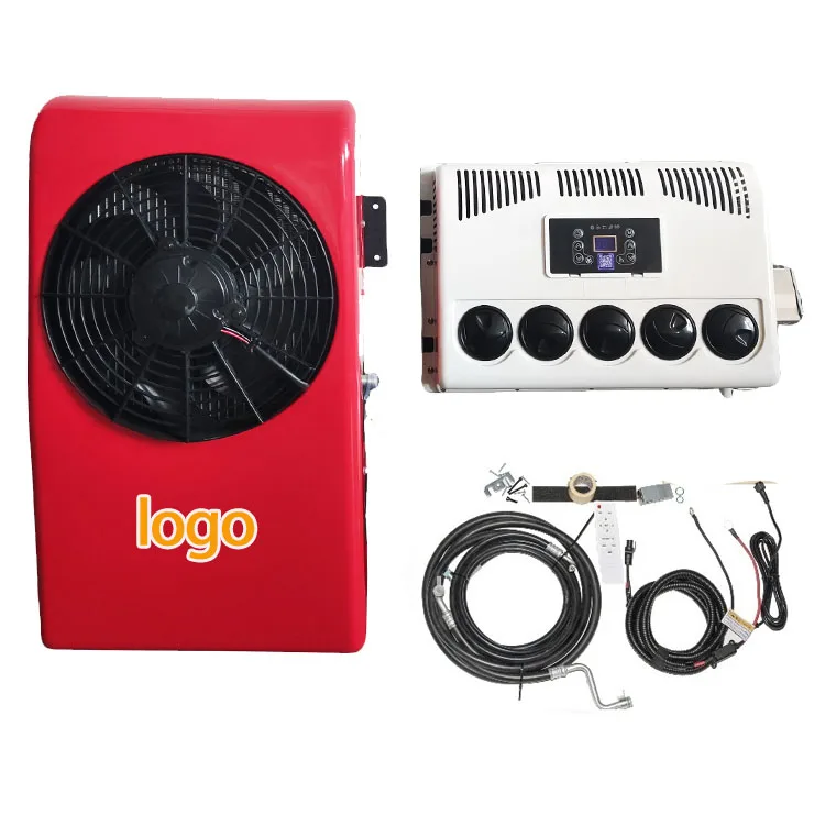 Truck 12V 24V Electric Tractor Air Conditioning Parking Cooler Excavator Cab Parking Split DC Air Conditioning System