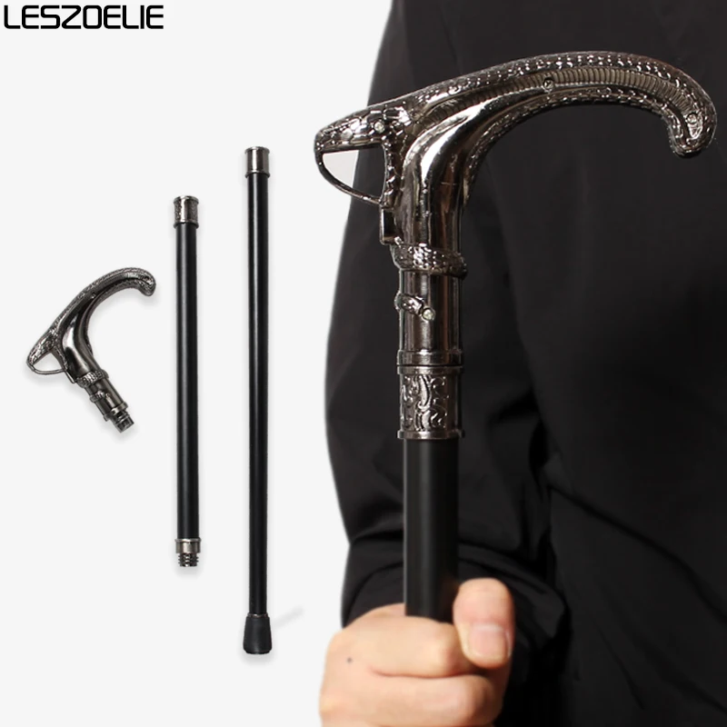 

Роскошная трость со змеиной головой для мужчин, модная декоративная винтажная трость с головой кобры, элегантные трости для вечеринок, косплей