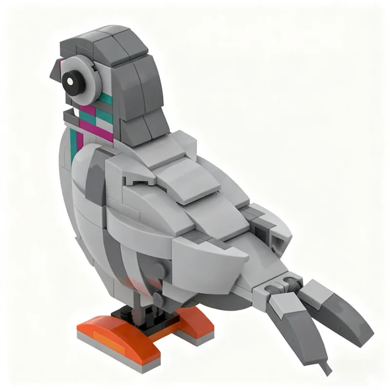 158개 MOC 비둘기 레스 구피 해리 모델 블록 조립 크리스마스 선물 장난감 창의적인 DIY 아이디어 교육용 블록