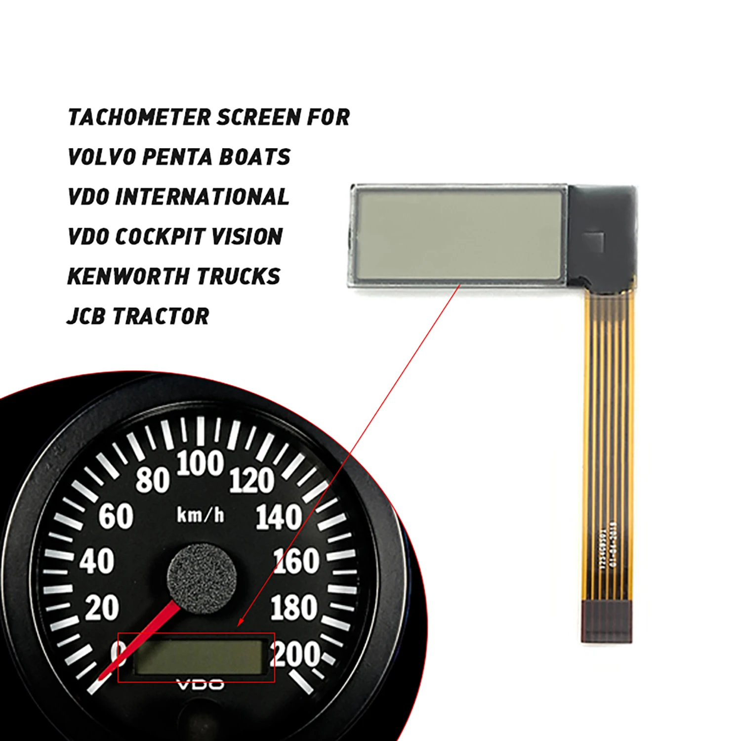 Wyświetlacz LCD obrotomierza do ciężarówki Kenworth JCB Volvo Penta łodzi Yanmar Marine licznik motogodzin wyświetlacz samochodowy części zamienne