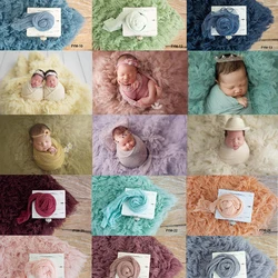 90x150cm Flokati Newborn Photography Props Hand-Knitted 100% Greek Wool Blanket Background Mats For Baby Shoot Accessories