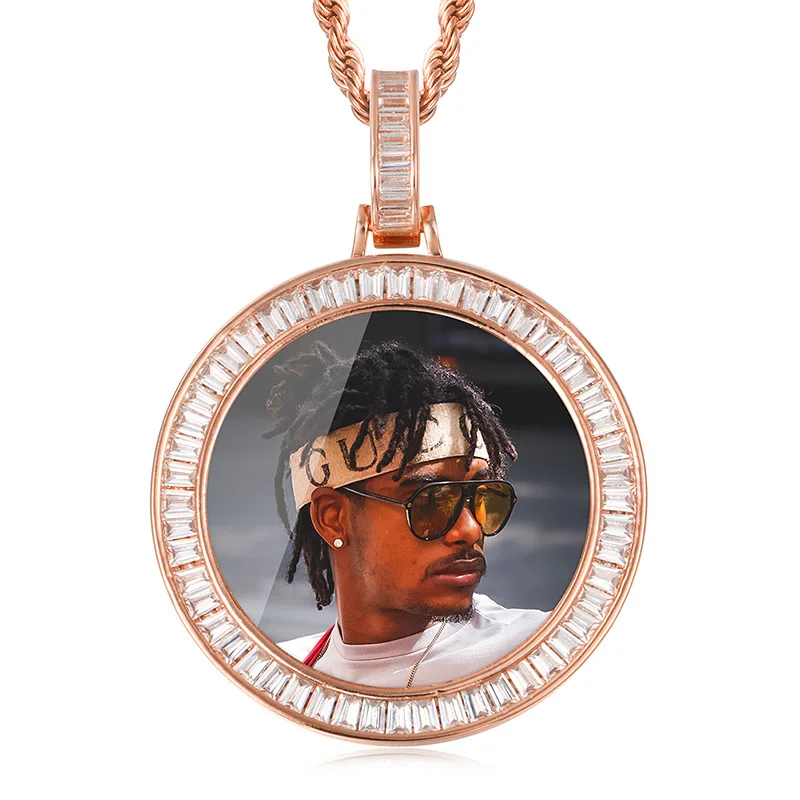 European and American INS new custom photo hip-hop pendant, personalized rap men's necklace accessories, factory direct sales