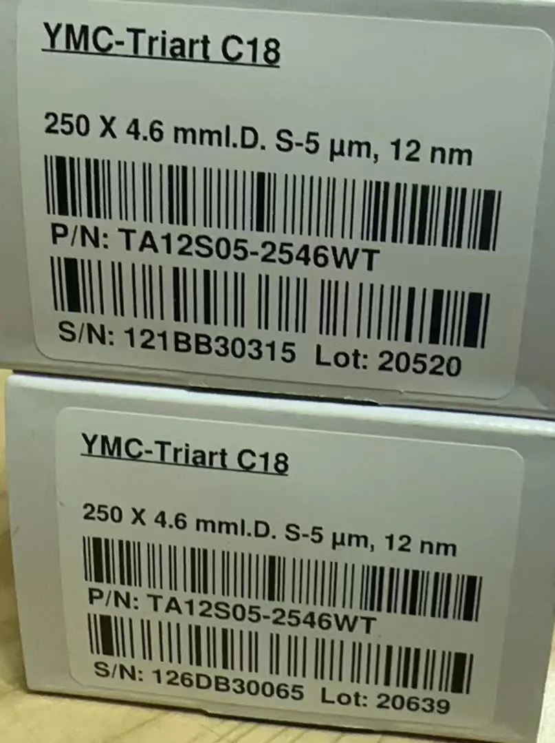 

AFINE YMC TA12S05-2546WT Chromatography Column TRIART C18, HPLC COLUMN,12 NM,S-5 ΜM, 250 X 4.6 MM