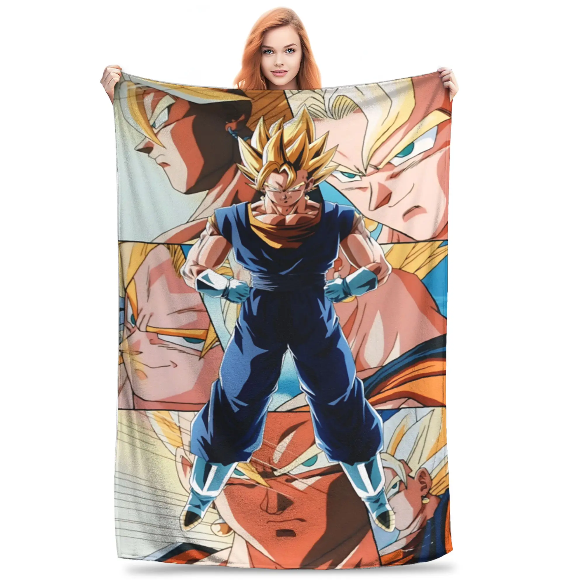 1PC home Cutecore Son Goku Anime Dragon Balls Blanket Super Cosy Plush Home Living Room Sofa halloween