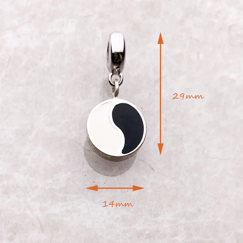 Fashion Unisex Best Friends Fantastic Pretty Ying Yang Taiji Bagua Charm Pendant 925 Sterling Silver Jewelry For Lovers Gifts