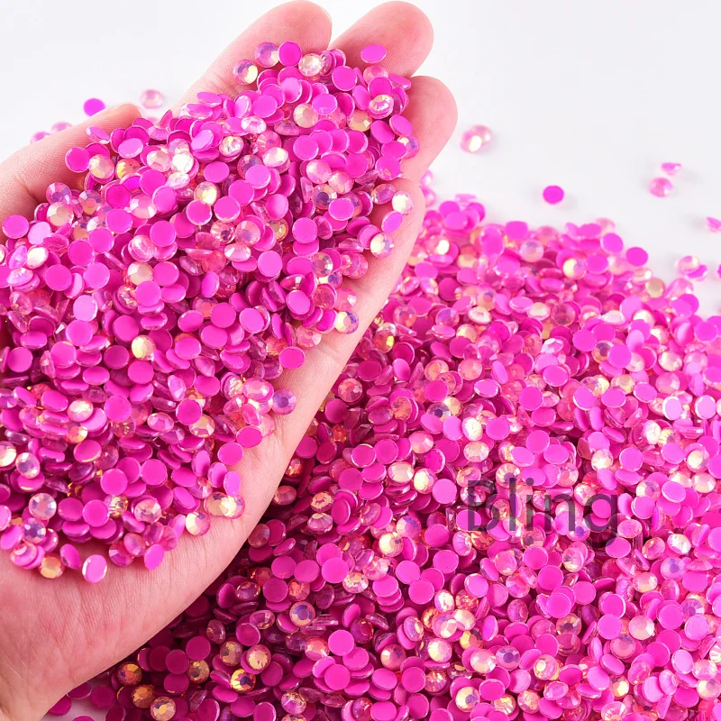 Bling Pink Series Non Hotfix Rhinestones SS6-SS30 Nail Charm Art Flatback Crystals Super Glitter Glass Strass for DIY Craft