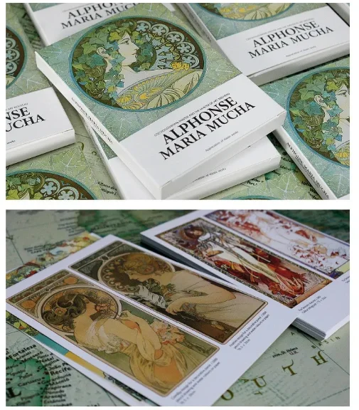 30 Sheets/Set Alphonse Maria Mucha Art Card Vintage Postcards Painting Greeting Card Wish Card For Wall Sticker Decoration