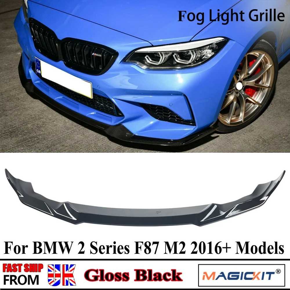 

Car Bumper FOR BMW 2 SERIES F22 F87 M2 Petrol Coupe 2016-2020 FRONT SPLITTER VALANCE LIP SPOILER CS STYLE GLOSS BLACK Trim