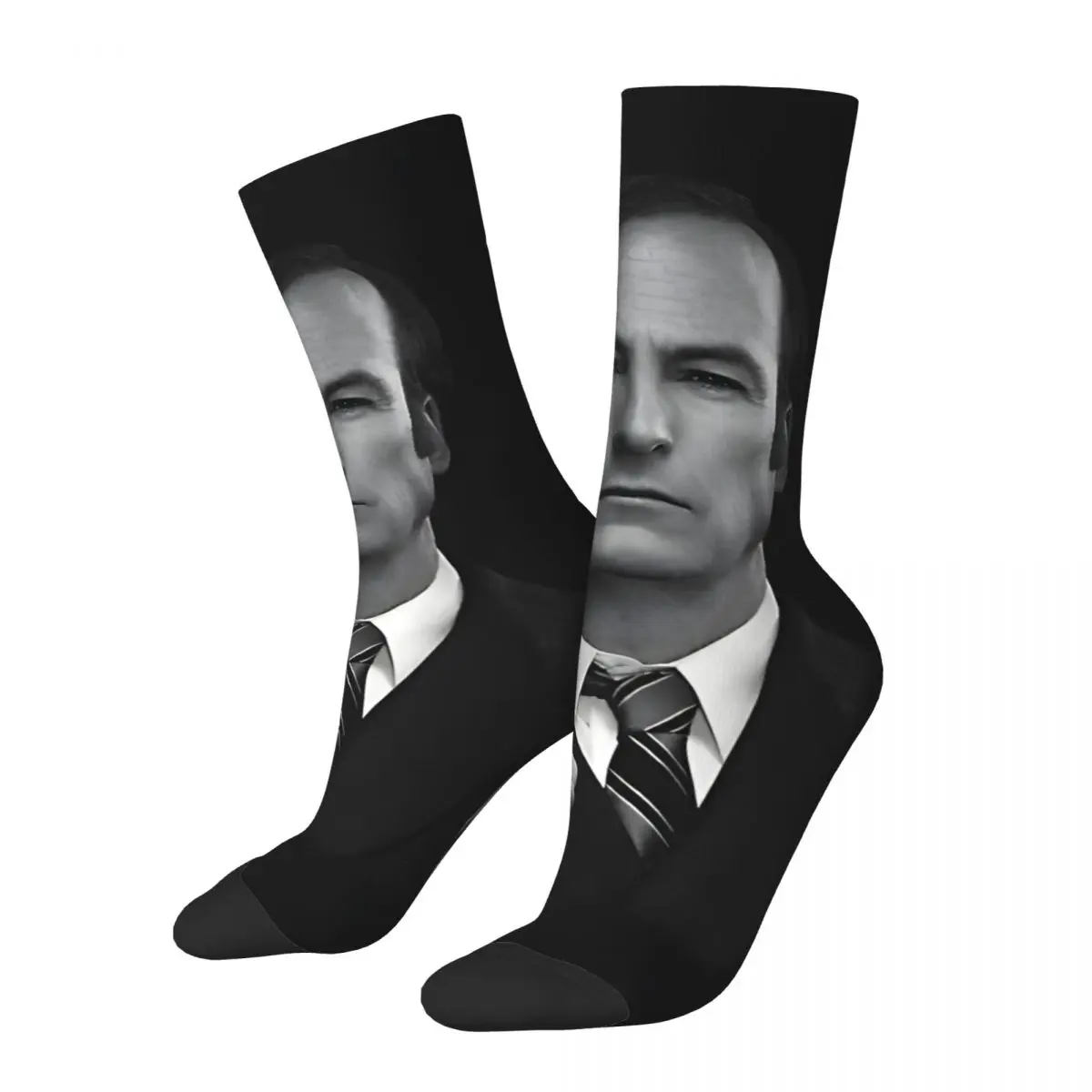 

Fun Men's Socks Retro Harajuku B-Better Call Saul Street Style Novelty Seamless Crew Sock