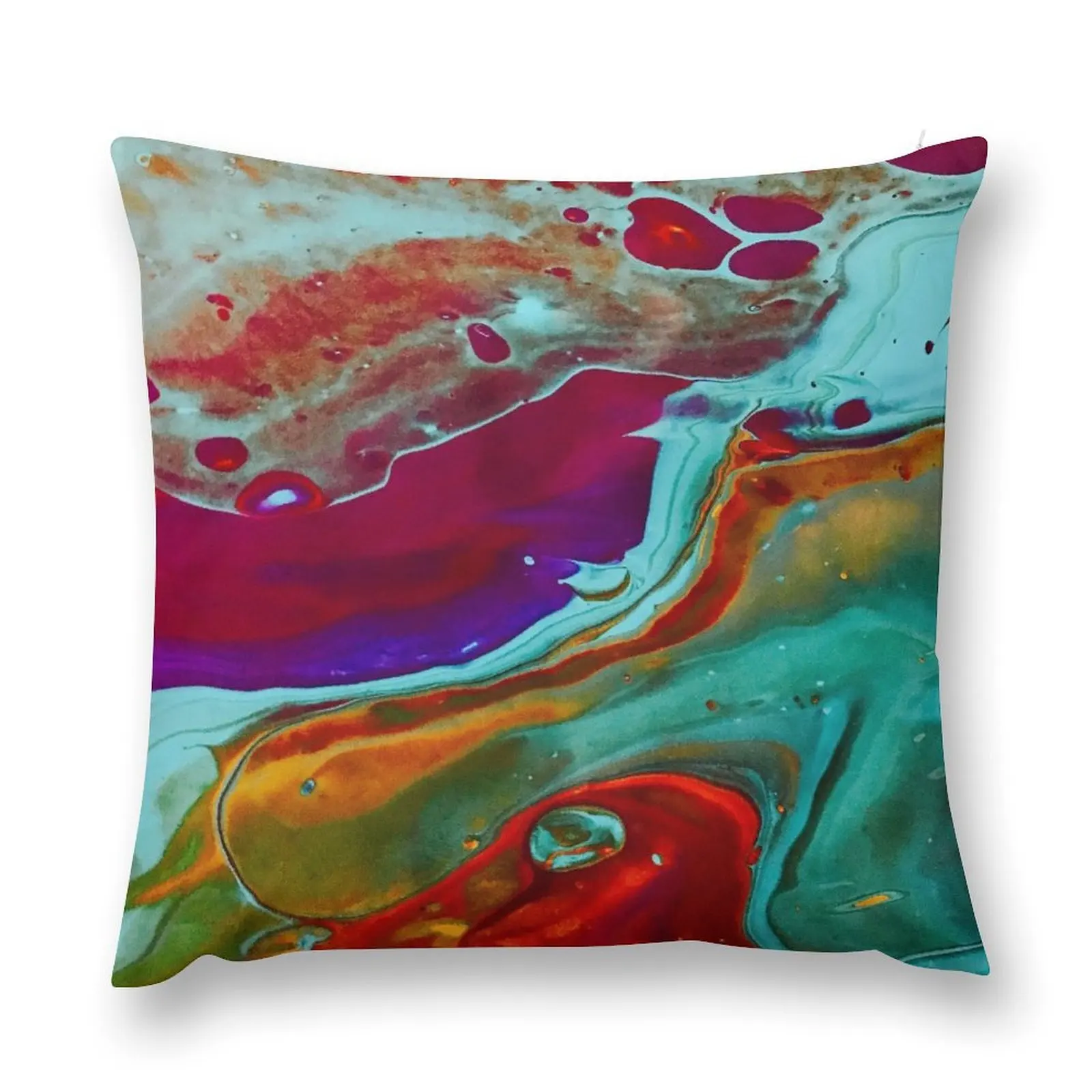 

Red and Turquoise Lava Fluid Art Throw Pillow Sofa Cushions Cover Pillowcase Cushion bed pillows Christmas Pillow Cases pillow