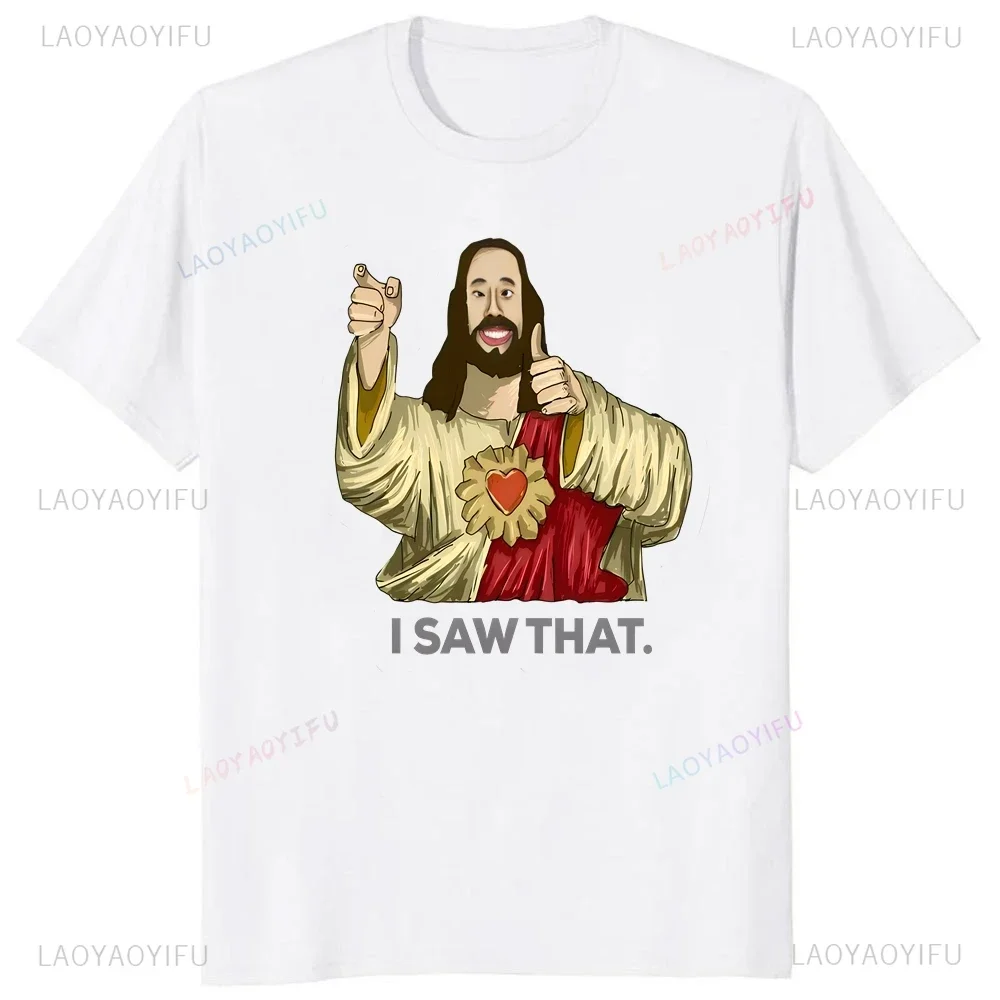 Funny Jesus Graphic You're Too Disappointed Jesus Print T-shirt Hot Short Sleeve Neutral Shirt Fashion Oversized T-shirt