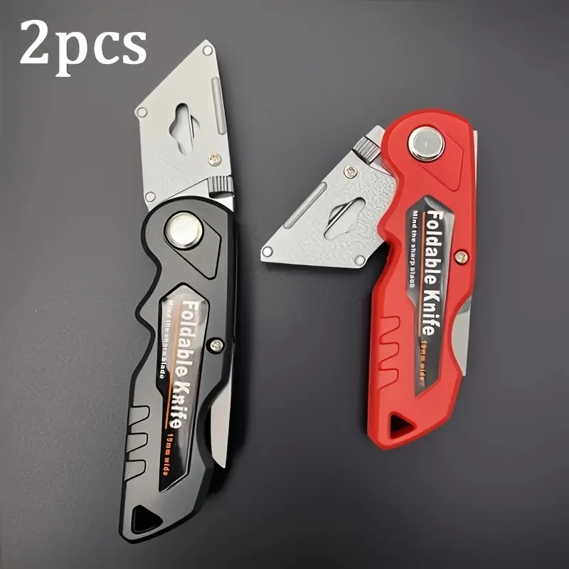 1/10 قطعة سكين فني متعدد الوظائف قابل للطي وتصميم سريع التغيير، يستخدم كماشة تجريد الأسلاك والمقص المرن #6