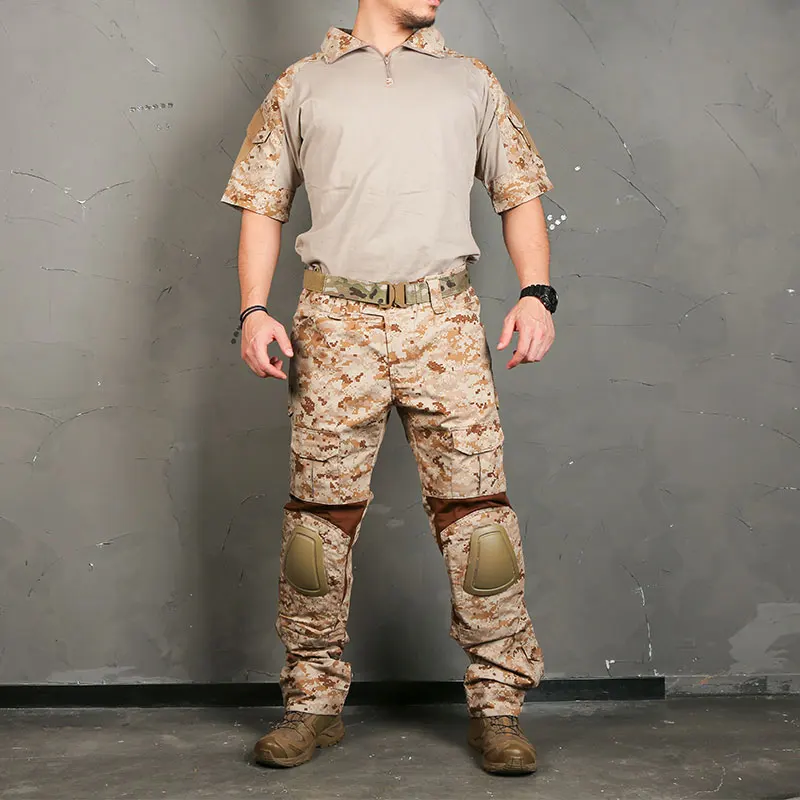 Emersongear Summer Version Combat Set Uniform Clothes Set Shirts Pants with Knee Pads Wargame Hunting Clothes SEAL EM6917