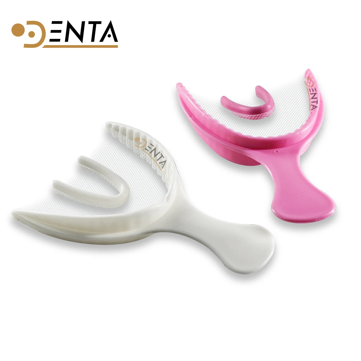 10 قطع من صواني الانطباع الشبكية للأسنان للاستعمال مرة واحدة - نصف أسنان كبيرة