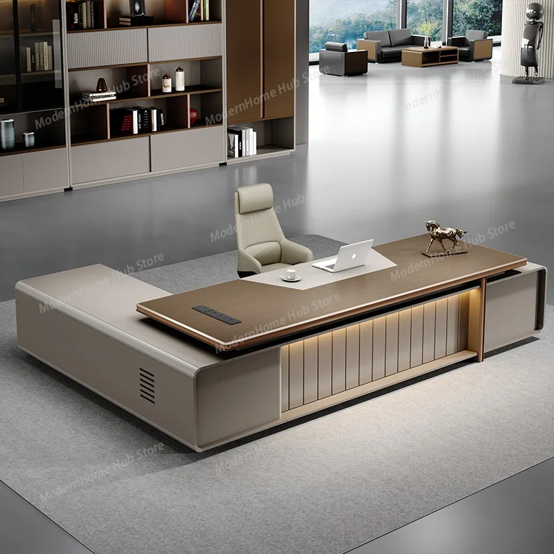 Cabinet Desktop Executive Desk L Shape Designer Drawers Storage Office Desks Modern Desktop Modern Mesa Escritorio Home Office