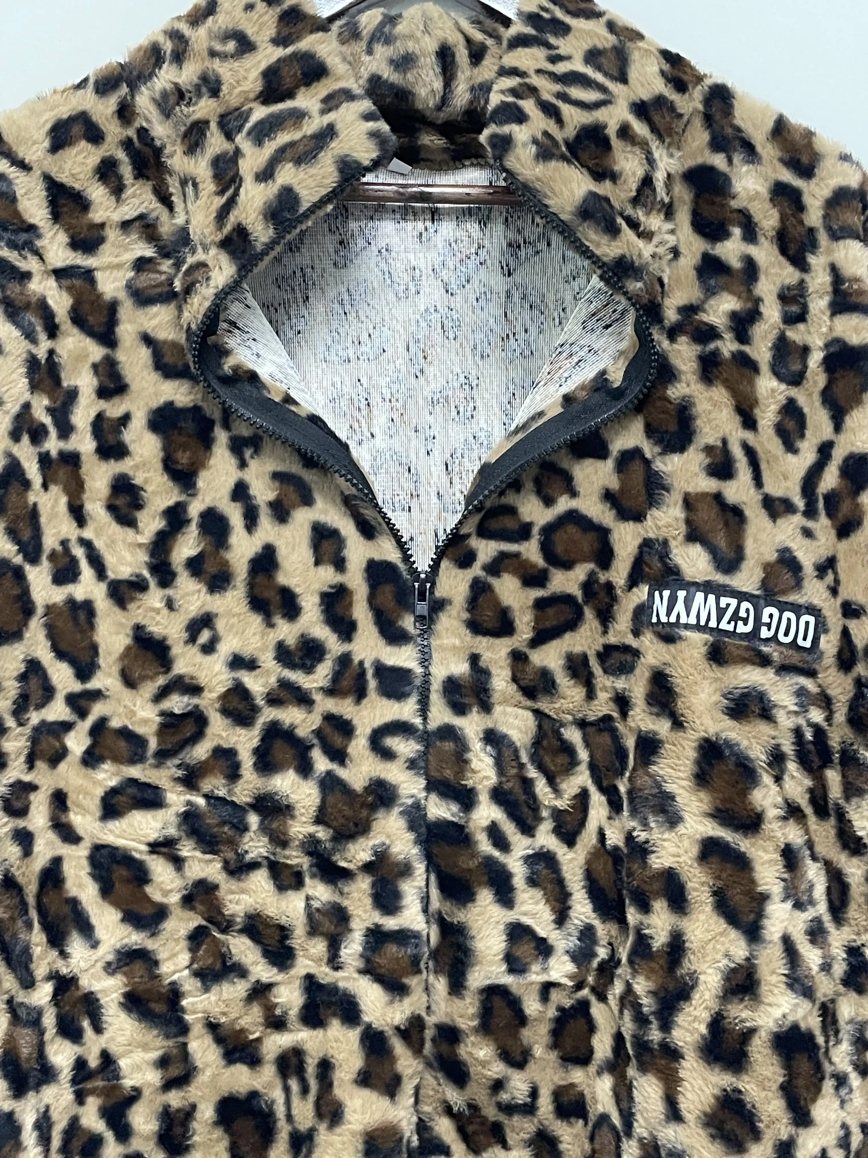 Chaquetas de leopardo de gran tamaño para mujer, abrigos informales sueltos y esponjosos, chaqueta cálida con estilo, prendas de vestir exteriores